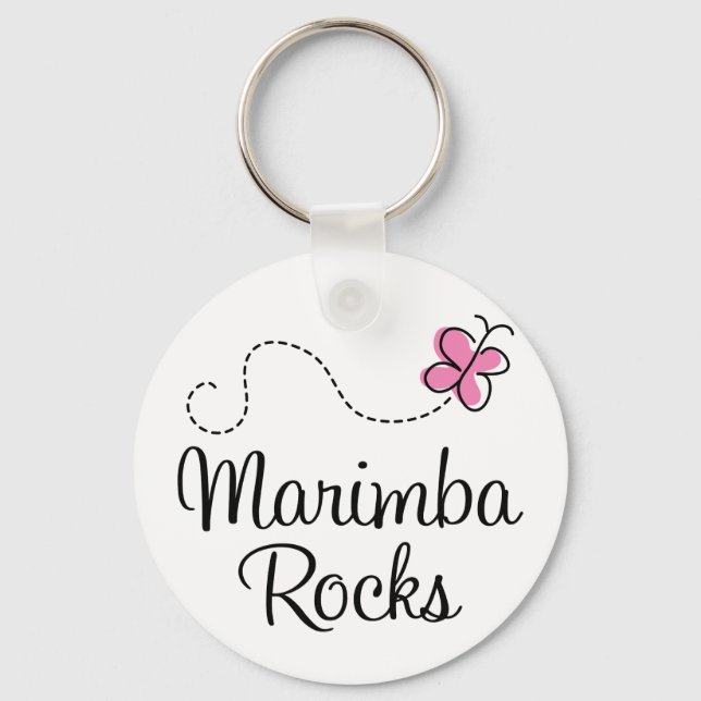 Marimba Rocks music Keychain (Front)