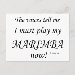 Marimba Voices Say Must Play Postcard