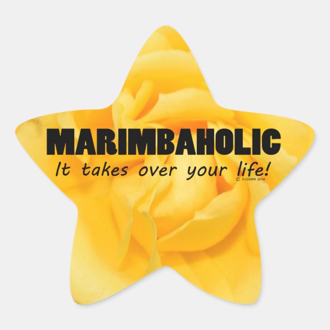 Marimbaholic Life Star Sticker (Front)