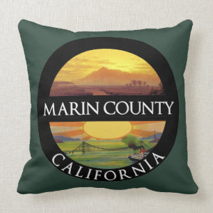 Marin County Mount Tamalpais T-Shirt Throw Pillow