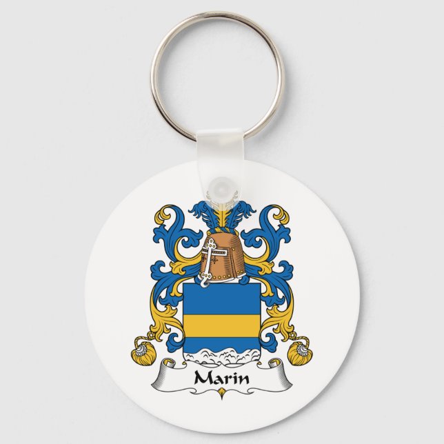 Marin Family Crest Keychain (Front)