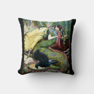 Marina and the Dragon Throw Pillow
