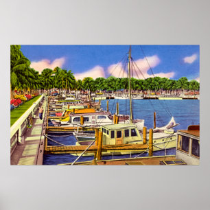 Marina at Fort Myers, Florida Poster