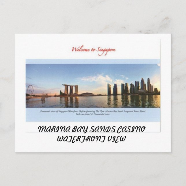 MARINA BAY SANDS CASINO SINGAPORE POSTCARD (Front)