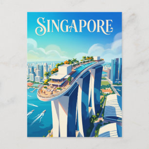 Marina Bay Sands SkyPark Singapore Postcard