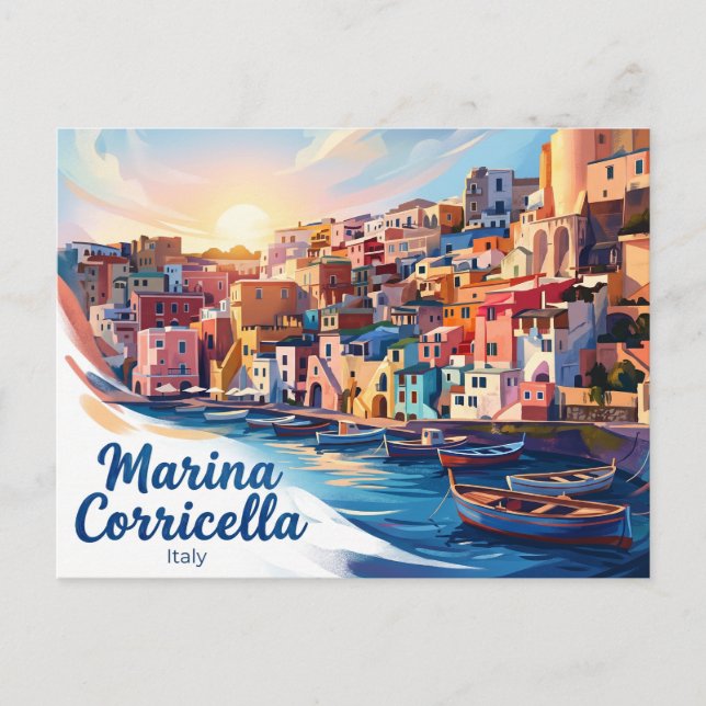 Marina Corricella Italy Postcard (Front)