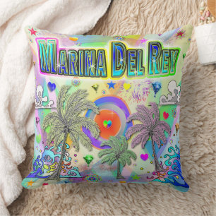 Marina Del Rey Deep Dream Pillow