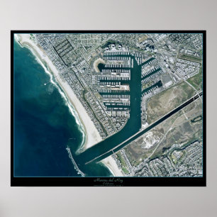 Marina del Rey Los Angeles, CA satellite poster