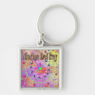 Marina Del Rey Lucky Golden Keychain