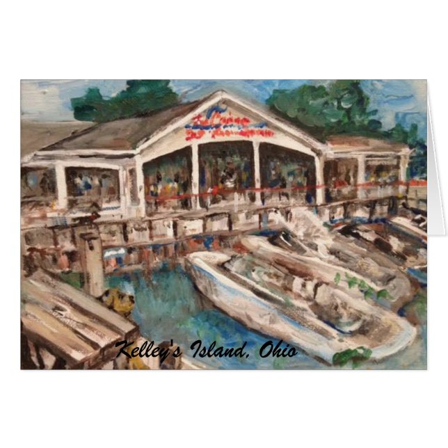 Marina in Western Basin, Kelley's Island Card (Front Horizontal)