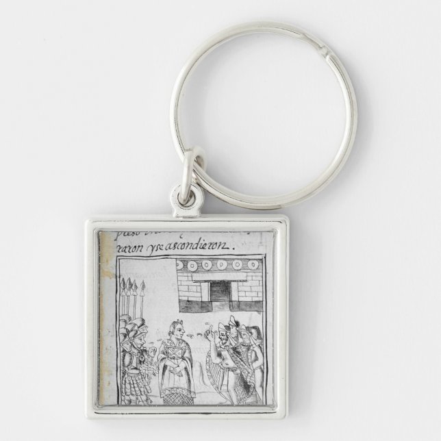 Marina interpreting for the Spaniards Keychain (Front)