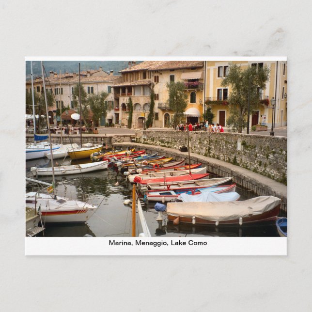 Marina, Menaggio, Lake Como 2 Postcard (Front)