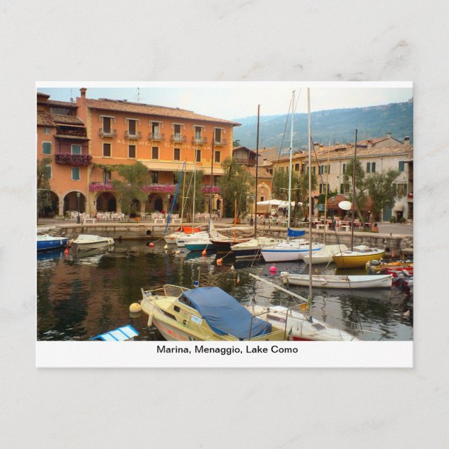 Marina, Menaggio, Lake Como Postcard (Front)