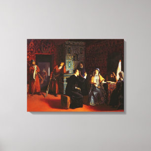 Marina Mniszech under Arrest with A Priest, 1883 Canvas Print