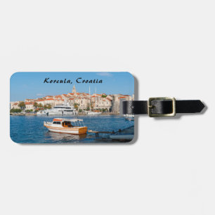 Marina of Korcula city - Dalmatia, Croatia Luggage Tag