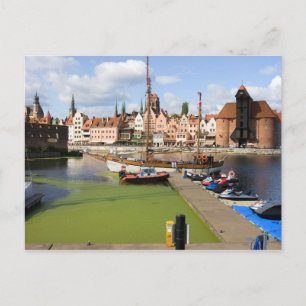 Marina on the Motlawa River in Gdansk Postcard