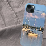 Marina on The River at Sunset iPhone 13 Case<br><div class="desc">Many small craft docked in a Florida marina at sunset just after the rain.</div>