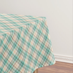 Marina Plaid On A Bias Tablecloth