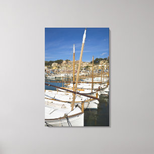 Marina, Port de Soller, West coast, Mallorca, Canvas Print