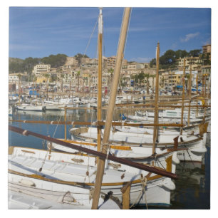 Marina, Port de Soller, West coast, Mallorca, Tile