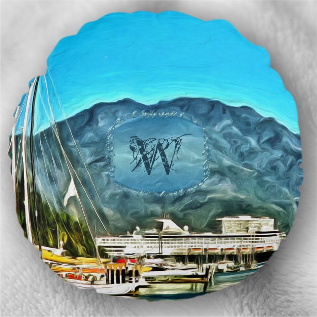 Marina Vallarta 0946 Round Pillow (Creator Uploaded)