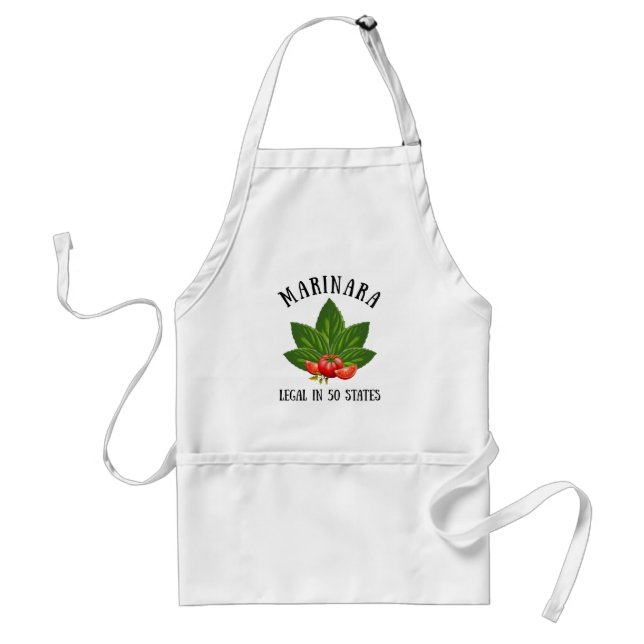 Marinara Legal in 50 States Basil and Tomatoes Standard Apron (Front)