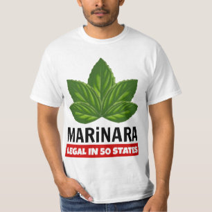 Marinara Legal in 50 States Basil Leaves T-Shirt
