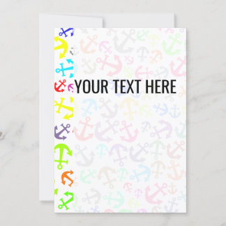 Marine Anchor Colourful Pattern Announcement