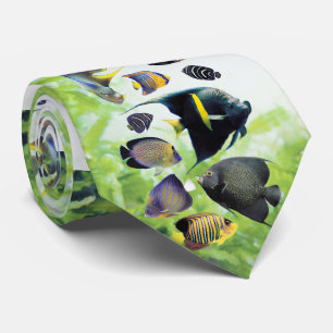 Marine angelfish tie