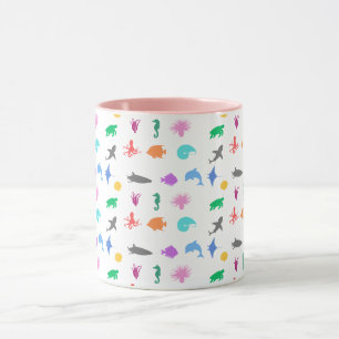 Marine animals patterned mug
