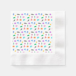 Marine animals patterned napkin
