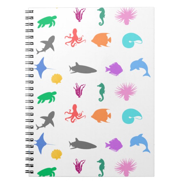 Marine animals patterned notebook (Front)
