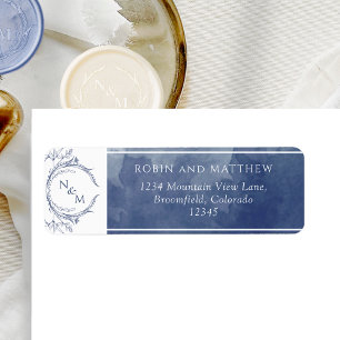 Marine Aquarelle, Mariage Monogramme Adresse de re
