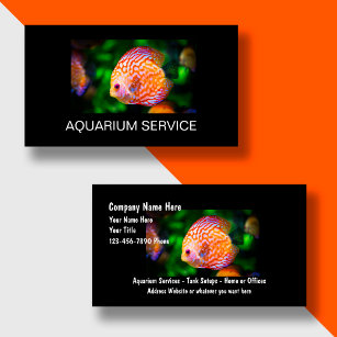 Marine Aquarium Discus Fish Theme Business Cards