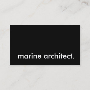 marine architect. business card