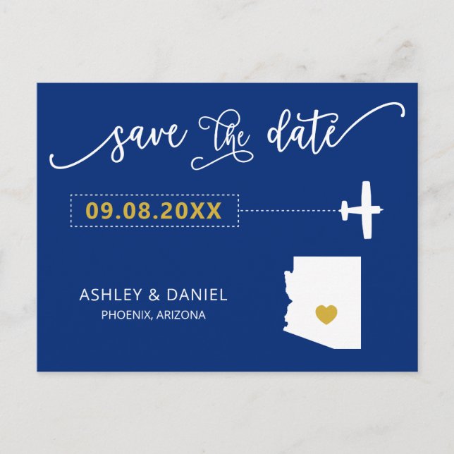 Marine Arizona Mariage Enregistrer la carte postal (Devant)