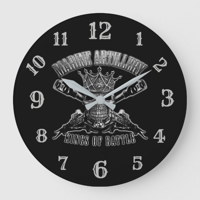 MARINE ARTILLERY LARGE CLOCK (Front)