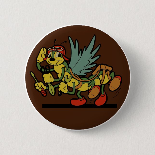 Marine Aviation Squadron Patch 2 Inch Round Button (Front)