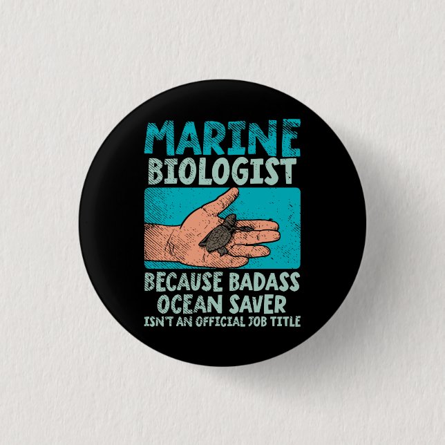 Marine Biologist 1 Inch Round Button (Front)