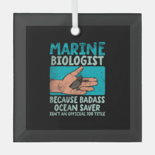 Marine Biologist Glass Ornament