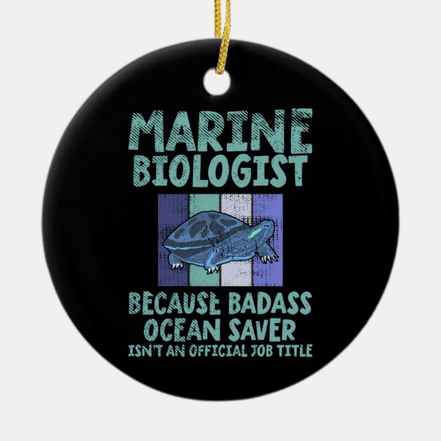 Marine Biologist Marine Biology Ceramic Ornament (Front)