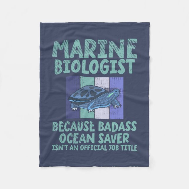 Marine Biologist Marine Biology Fleece Blanket (Front)