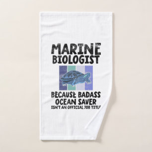 Marine Biologist Marine Biology Hand Towel