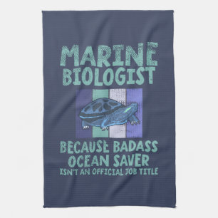 Marine Biologist Marine Biology Kitchen Towel