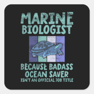 Marine Biologist Marine Biology Square Sticker