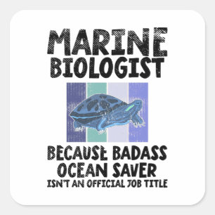 Marine Biologist Marine Biology Square Sticker