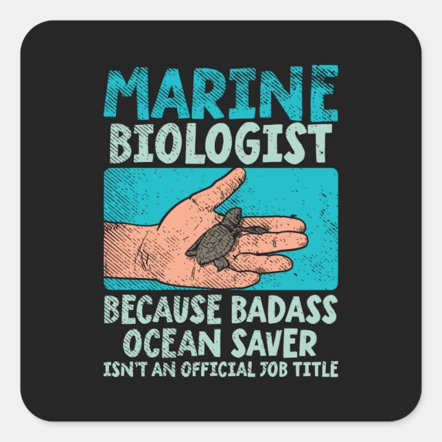 Marine Biologist Square Sticker (Front)