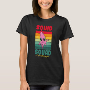 Marine Biologist Vintage SQUID SQUAD Ocean Biology T-Shirt