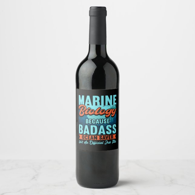 Marine Biologist Wine Label (Front)