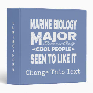 Marine Biology College Major Only Cool People Binder
